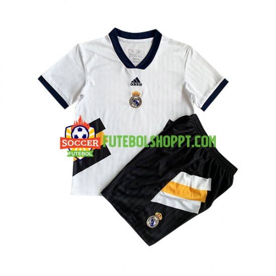 Camisola Júnior Real Madrid Icon Retro Principais Equipamento 2022-2023 Manga Curta