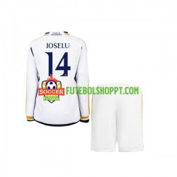 Camisola Júnior Real Madrid JOSELU 14 Principais Equipamento 2023-2024 Manga Comprida