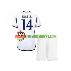 Camisola Júnior Real Madrid JOSELU 14 Principais Equipamento 2023-2024 Manga Curta