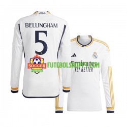 Camisola Homem Real Madrid Jude Bellingham 5 Principais Equipamento 2023-2024 Manga Comprida