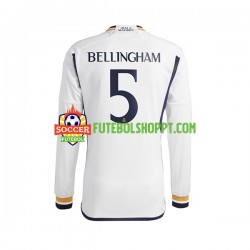 Camisola Homem Real Madrid Jude Bellingham 5 Principais Equipamento 2023-2024 Manga Comprida