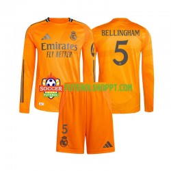 Camisola Júnior Real Madrid Jude Bellingham 5 Alternativa Equipamento 2024-2025 Manga Comprida