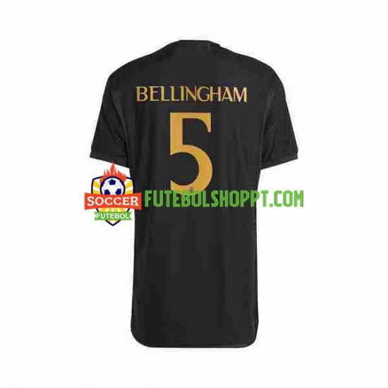 Camisola Homem Real Madrid Jude Bellingham 5 Terceiro Equipamento 2023-2024 Manga Curta