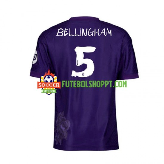 Camisola Homem Real Madrid Jude Bellingham 5 Y-3 Quarto Equipamento 2023-2024 Manga Curta