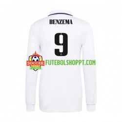 Camisola Homem Real Madrid Karim Benzema 9 Principais Equipamento 2022-2023 Manga Comprida