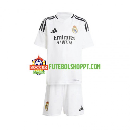 Camisola Júnior Real Madrid Principais Equipamento 2024-2025 Manga Curta