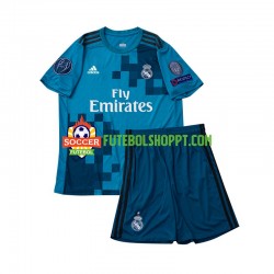 Camisola Júnior Real Madrid 2017 Retro Terceiro Equipamento Manga Curta
