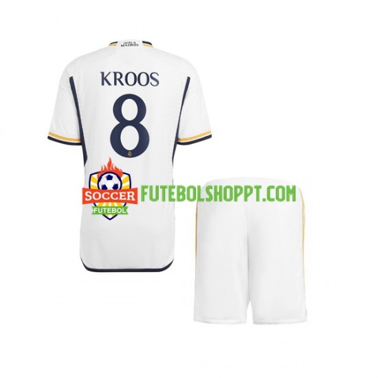 Camisola Júnior Real Madrid Kroos 8 Principais Equipamento 2023-2024 Manga Curta