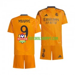 Camisola Júnior Real Madrid Kylian Mbappé 9 Alternativa Equipamento 2024-2025 Manga Curta