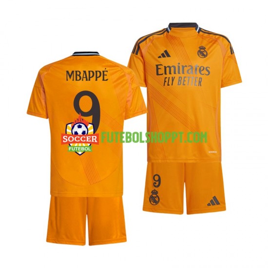 Camisola Júnior Real Madrid Kylian Mbappé 9 Alternativa Equipamento 2024-2025 Manga Curta