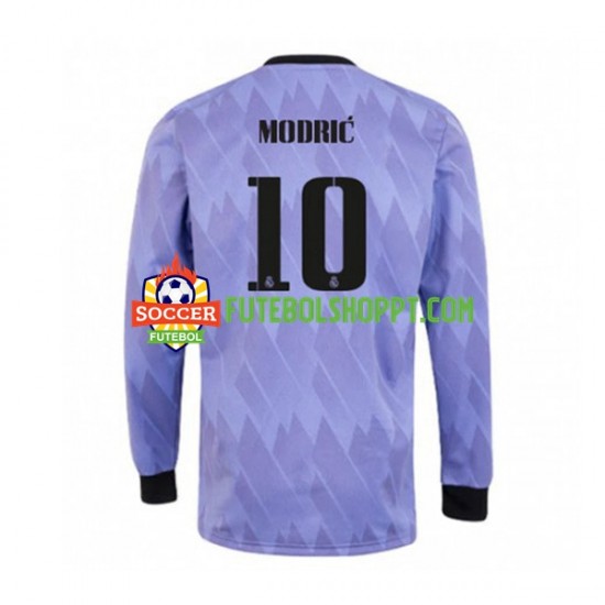Camisola Homem Real Madrid Modrić 10 Alternativa Equipamento 2022-2023 Manga Comprida