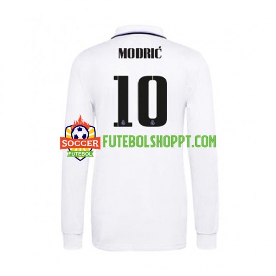 Camisola Homem Real Madrid Modrić 10 Principais Equipamento 2022-2023 Manga Comprida