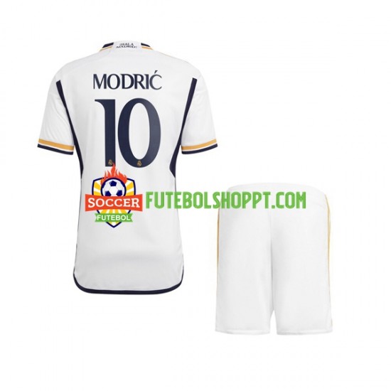 Camisola Júnior Real Madrid Modrić 10 Principais Equipamento 2023-2024 Manga Curta