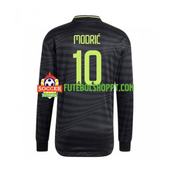 Camisola Homem Real Madrid Modrić 10 Terceiro Equipamento 2022-2023 Manga Comprida
