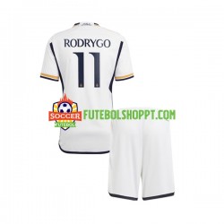 Camisola Júnior Real Madrid Rodrygo Goes 11 Principais Equipamento 2023-2024 Manga Curta
