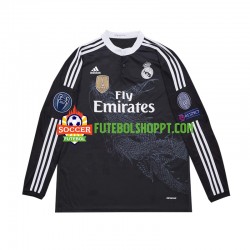 Camisola Homem Real Madrid 2014 Retro Terceiro Equipamento Manga Comprida