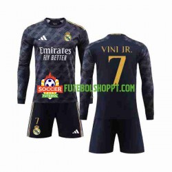 Camisola Júnior Real Madrid Vini Jr 7 Alternativa Equipamento 2023-2024 Manga Comprida