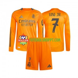Camisola Júnior Real Madrid Vinicius Junior 7 Alternativa Equipamento 2024-2025 Manga Comprida