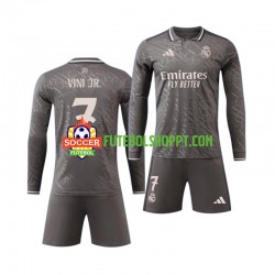 Camisola Júnior Real Madrid Vinicius Junior 7 Terceiro Equipamento 2024-2025 Manga Comprida