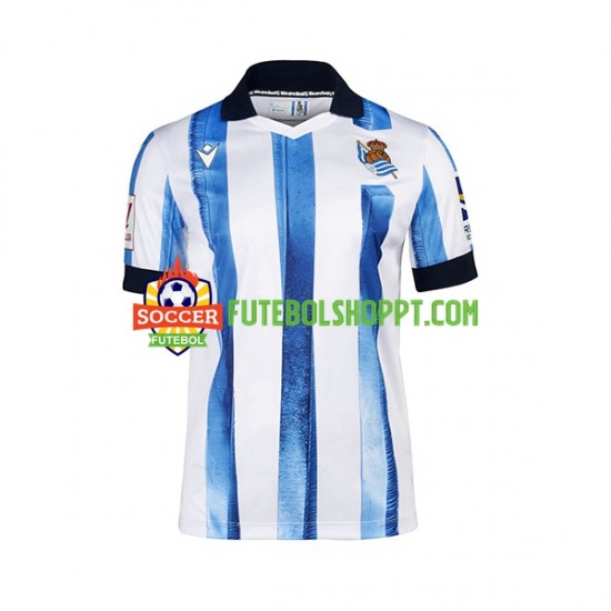 Camisola Homem Real Sociedad Principais Equipamento 2023-2024 Manga Curta