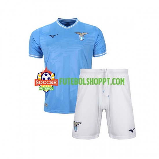 Camisola Júnior SS Lazio Principais Equipamento 2023-2024 Manga Curta