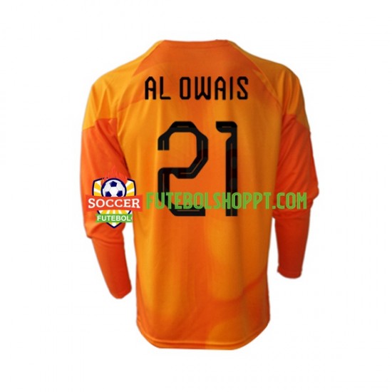 Camisola Homem Arábia Saudita Mohammed Al-Owais 21 Guarda-redes Alternativa Equipamento Copa do Mundo 2022 Manga Comprida