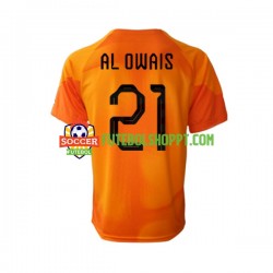 Camisola Homem Arábia Saudita Mohammed Al-Owais 21 Guarda-redes Alternativa Equipamento Copa do Mundo 2022 Manga Curta