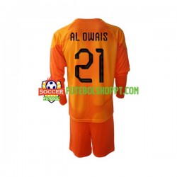 Camisola Júnior Arábia Saudita Mohammed Al-Owais 21 Guarda-redes Alternativa Equipamento Copa do Mundo 2022 Manga Comprida