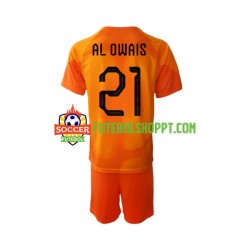 Camisola Júnior Arábia Saudita Mohammed Al-Owais 21 Guarda-redes Alternativa Equipamento Copa do Mundo 2022 Manga Curta