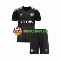 Camisola Júnior Schalke 04 Guarda-redes Alternativa Equipamento 2023-2024 Manga Curta