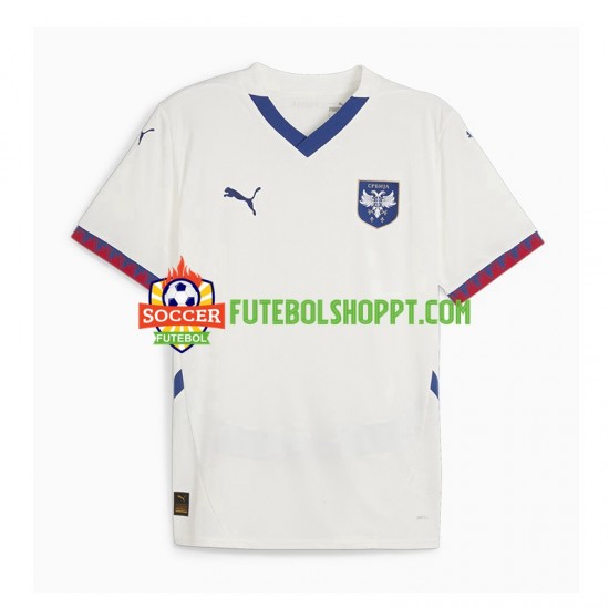 Camisola Homem Sérvia Alternativa Equipamento 2024-2025 Manga Curta