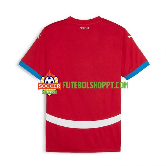 Camisola Homem Sérvia Principais Equipamento Euro 2024 Manga Curta