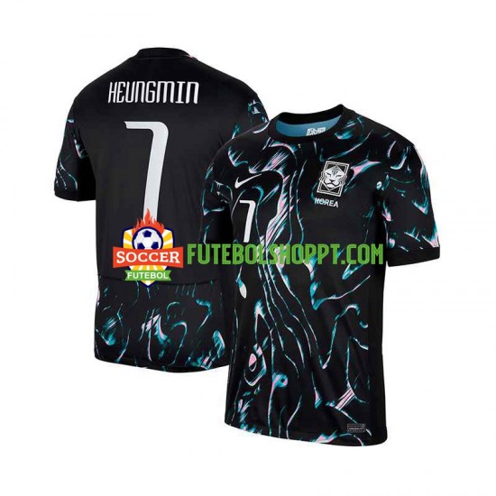 Camisola Homem Coreia do Sul Heungmin 7 Alternativa Equipamento 2024 Manga Curta