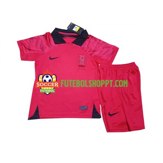 Camisola Júnior Coreia do Sul Principais Equipamento Copa do Mundo 2022 Manga Curta