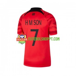 Camisola Homem Coreia do Sul Son Heung-min 7 Principais Equipamento Copa do Mundo 2022 Manga Curta