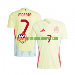 Camisola Homem Espanha Alvaro Morata 7 Alternativa Equipamento Euro 2024 Manga Curta