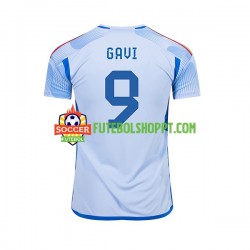 Camisola Homem Espanha Gavi 9 Alternativa Equipamento Copa do Mundo 2022 Manga Curta