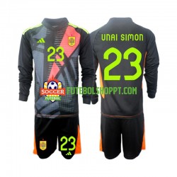Camisola Júnior Espanha Unai Simon 23 Guarda-redes Alternativa Equipamento Euro 2024 Manga Comprida