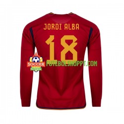 Camisola Homem Espanha JORDI ALBA 18 Principais Equipamento Copa do Mundo 2022 Manga Comprida