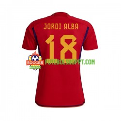 Camisola Homem Espanha JORDI ALBA 18 Principais Equipamento Copa do Mundo 2022 Manga Curta