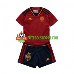 Camisola Júnior Espanha Principais Equipamento Mundial 2022 Manga Curta