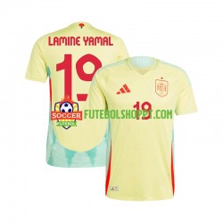 Camisola Homem Espanha LAMINE YAMAL 19 Alternativa Equipamento Euro 2024 Manga Curta