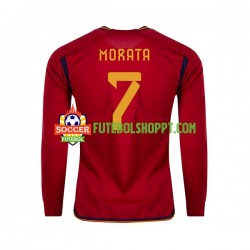 Camisola Homem Espanha MORATA 7 Principais Equipamento Copa do Mundo 2022 Manga Comprida