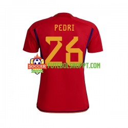 Camisola Homem Espanha PEDRI 26 Principais Equipamento Copa do Mundo 2022 Manga Curta