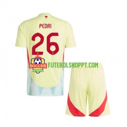 Camisola Júnior Espanha Pedri 26 Alternativa Equipamento Euro 2024 Manga Curta