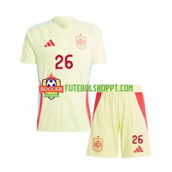 Camisola Júnior Espanha Pedri 26 Alternativa Equipamento Euro 2024 Manga Curta