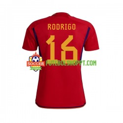 Camisola Homem Espanha RODRIGO 16 Principais Equipamento Copa do Mundo 2022 Manga Curta