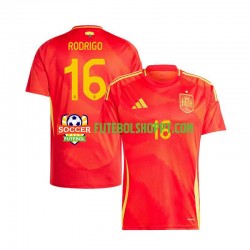 Camisola Homem Espanha Rodrigo 16 Principais Equipamento Euro 2024 Manga Curta