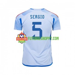 Camisola Homem Espanha SERGIO BUSQUETS 5 Alternativa Equipamento Copa do Mundo 2022 Manga Curta