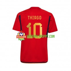 Camisola Homem Espanha Thiago 10 Principais Equipamento Mundial 2022 Manga Curta Camisola Homem Espanha Thiago 10 Principais Equipamento Mundial 2022 Manga Curta